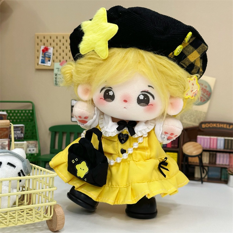 Yellow Summer Clothing - 20cm Cotton Doll Clothes Summer Star