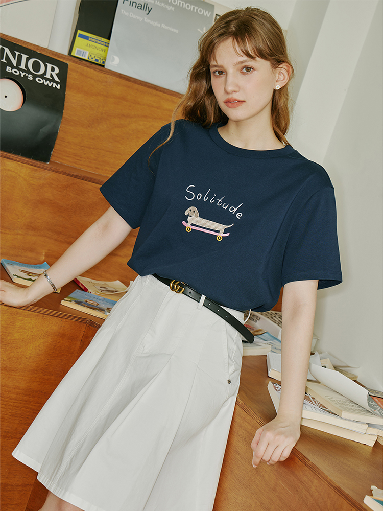 Yellow Summer Clothing - FSLE Women Printed T-Shirt Summer Cotton