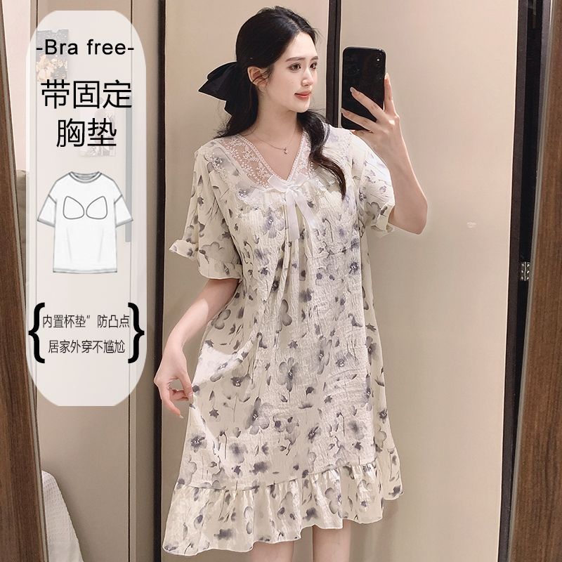 Summer Clothing Plus Size - Plus Size Sweet Floral Print Nightgown