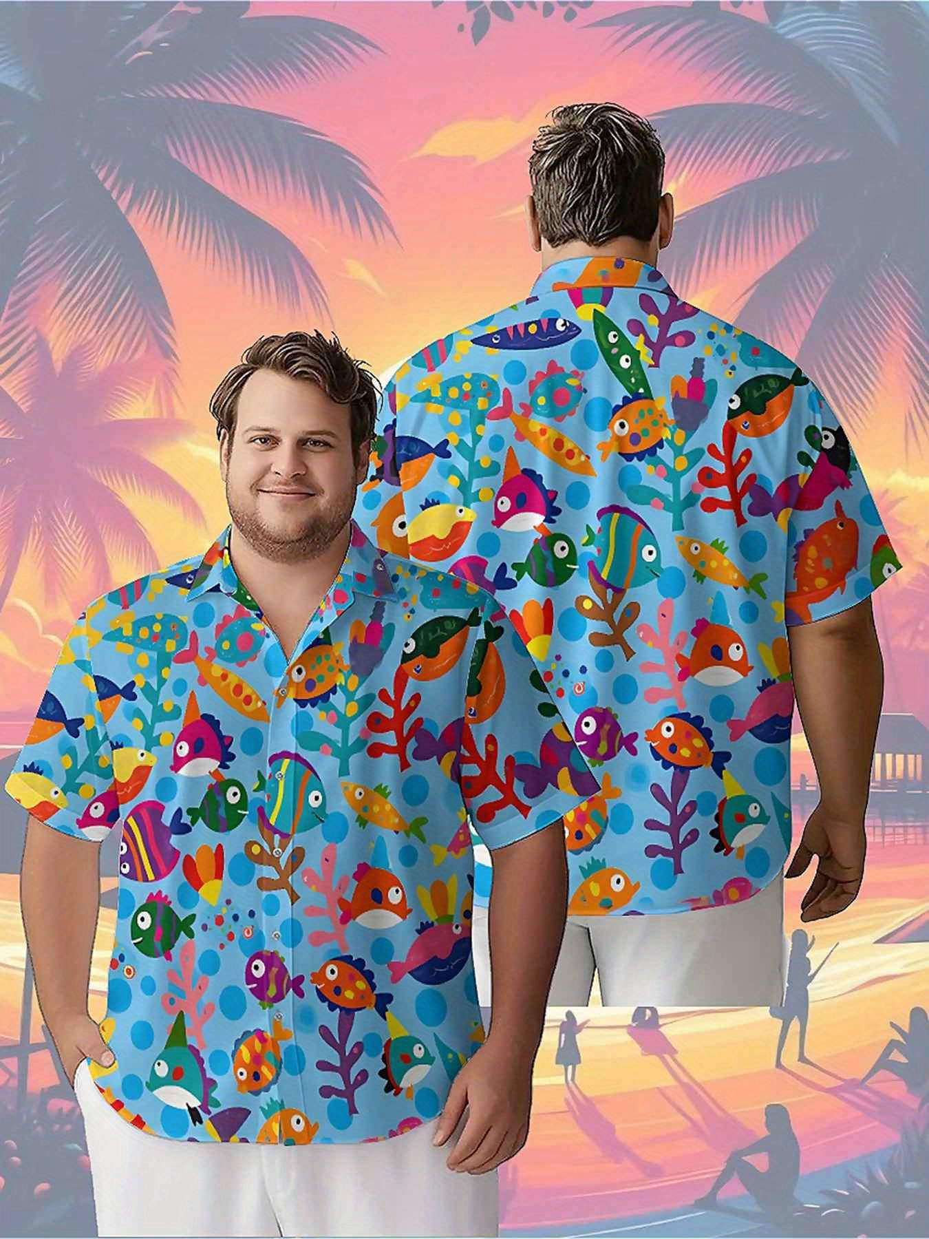 Summer Clothing Plus Size - Men's Plus Size Hawaiian Shirts Tropical