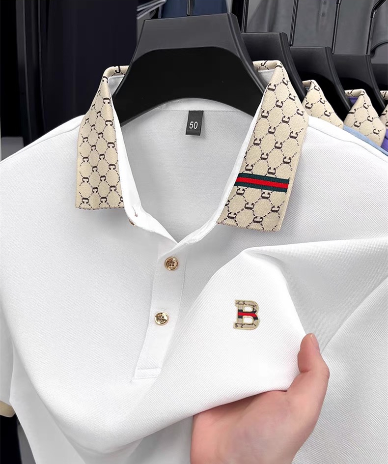 Summer Clothing Men Linen - Luxury brand B letter embossed short