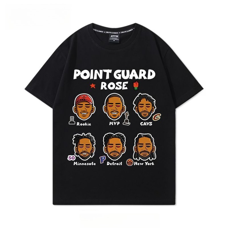 Summer Rose Clothing - Derrick Rose Career Cartoon Short Sleeve