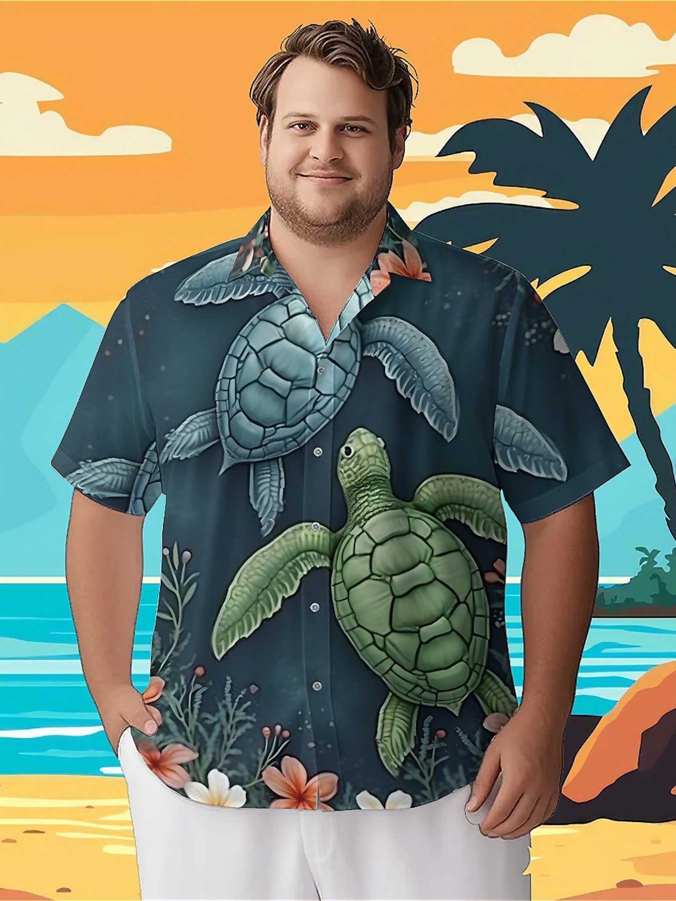Summer Clothing Plus Size - Men's Plus Size Hawaiian Shirts Tropical