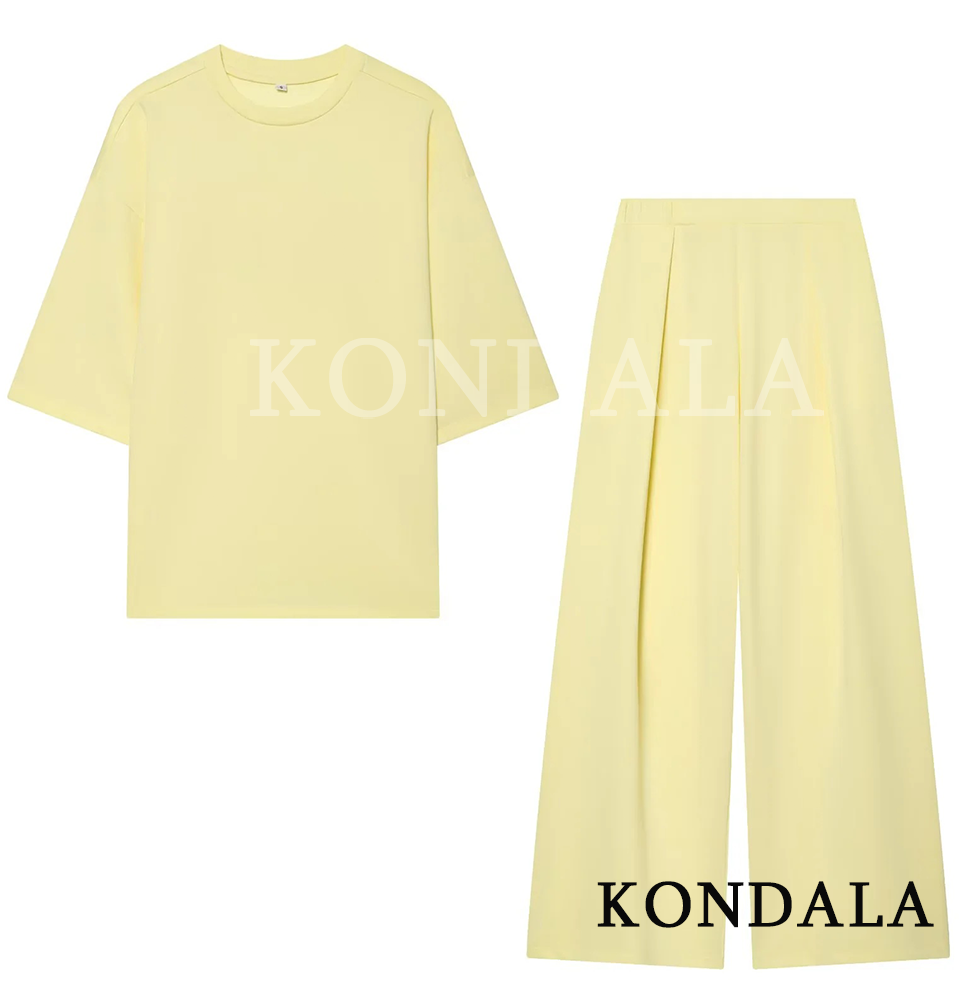 KONDALA Women Casual Yellow Pa - огляд і ціна Yellow Summer Clothing