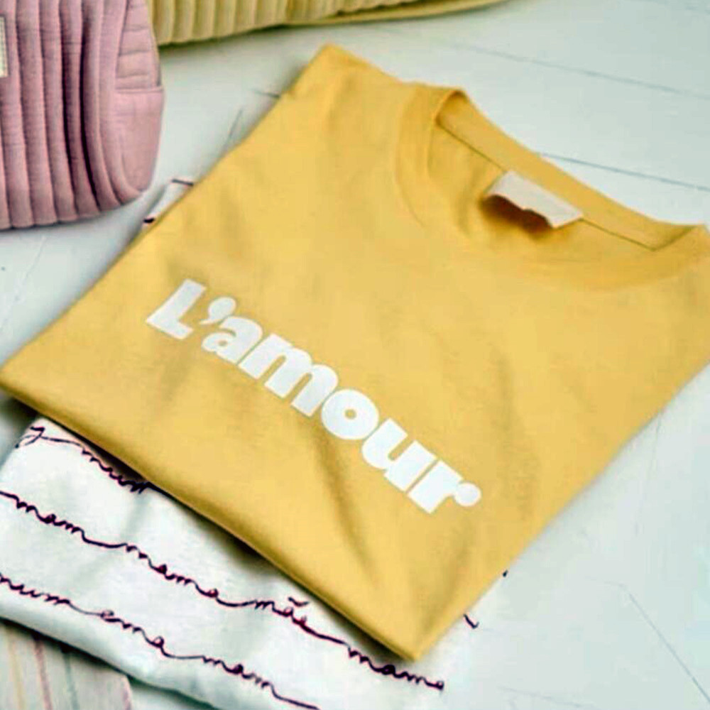 French Retro Letters Printing  - огляд і ціна Yellow Summer Clothing