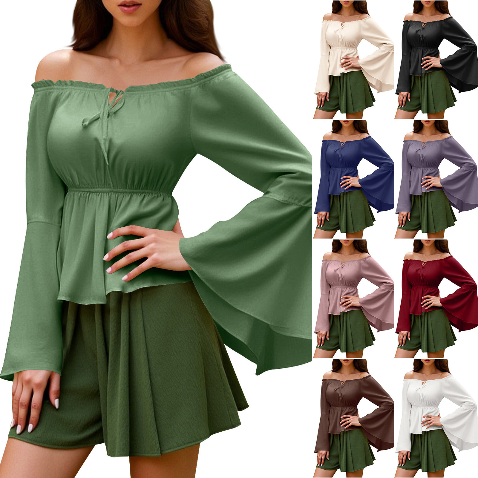 Womens Blouse Gothic Renaissan - огляд і ціна Off Shoulder Blouse