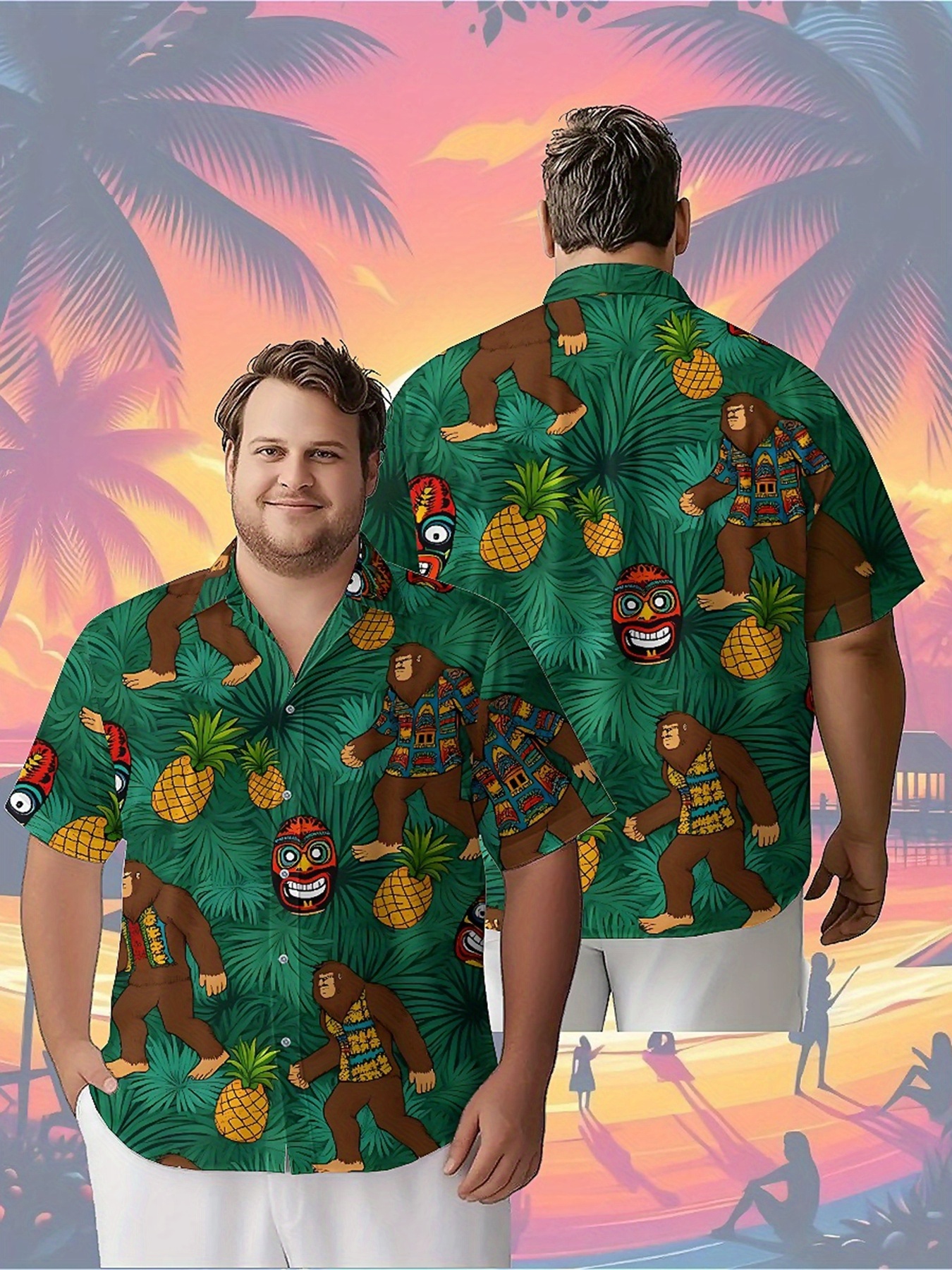 Men's Plus Size Hawaiian Shirt - огляд і ціна Summer Clothing Plus Size