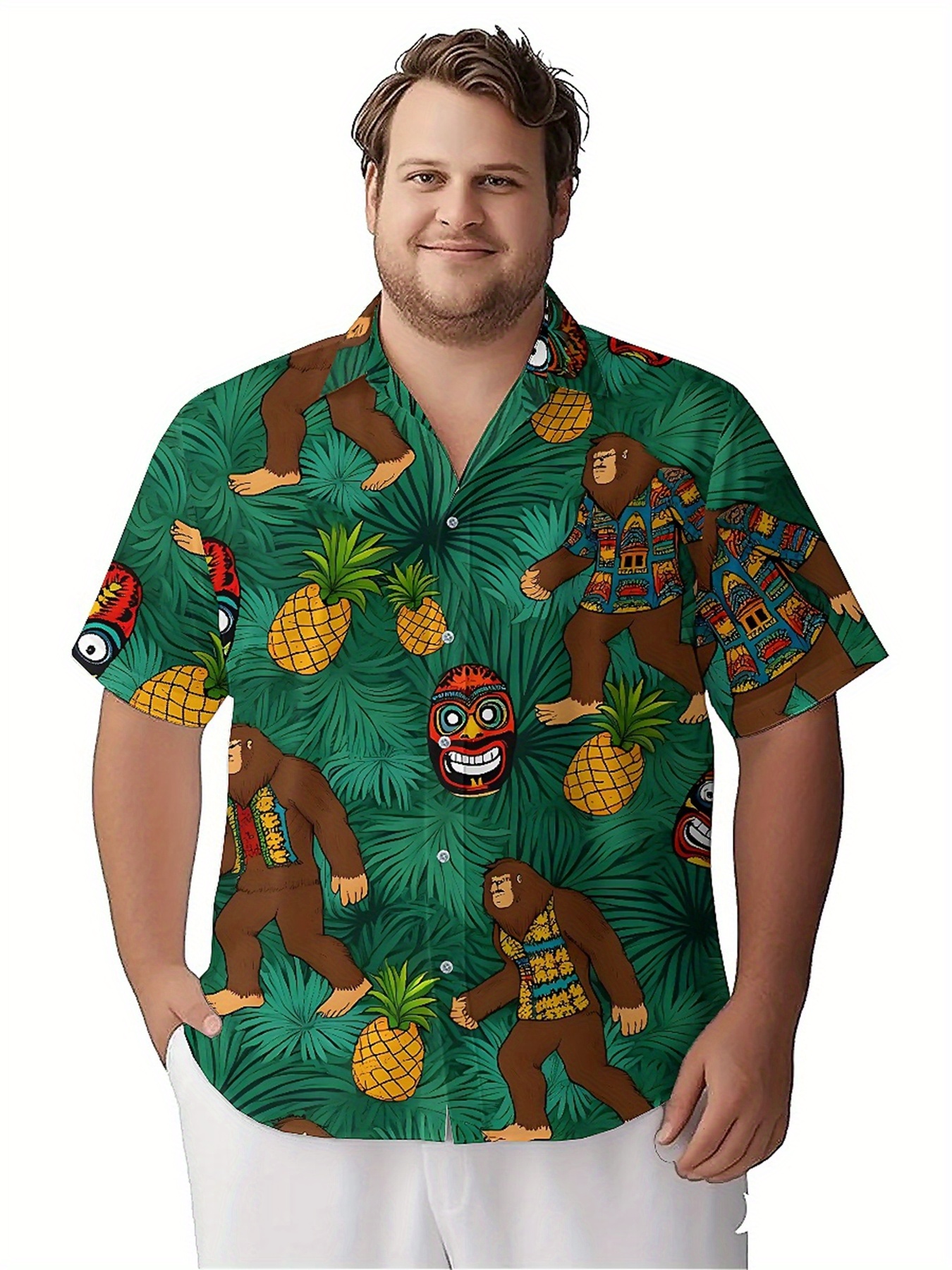 Men's Plus Size Hawaiian Shirt - огляд і ціна Summer Clothing Plus Size