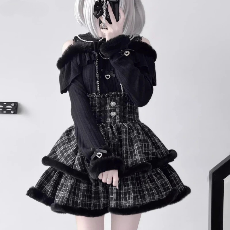 Y2k Japan Style Gothic Y2k Lol - огляд і ціна Off Shoulder Blouse