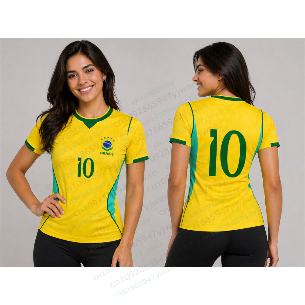 Brazil Yellow Football Shirt F - огляд і ціна Yellow Summer Clothing