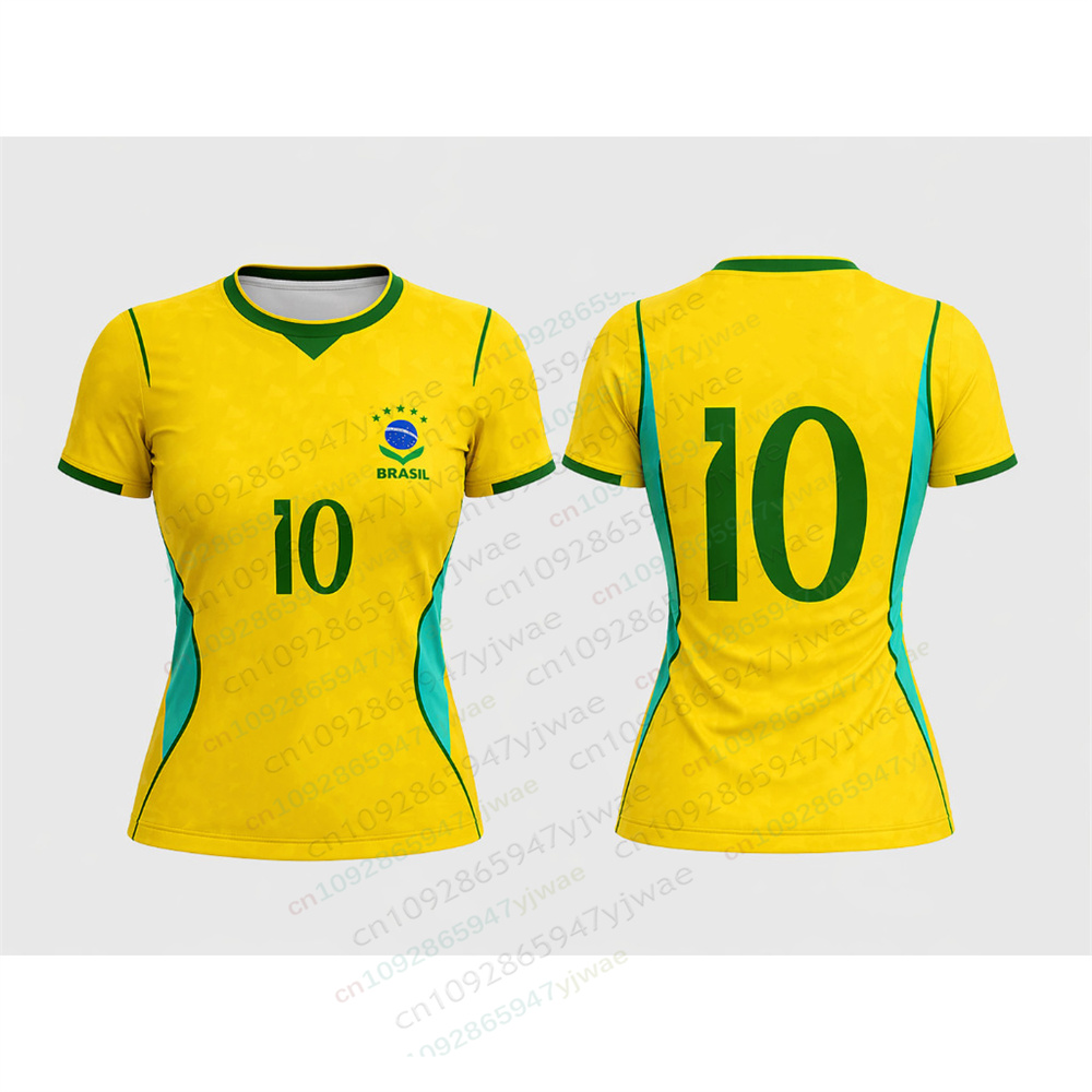 Brazil Yellow Football Shirt F - огляд і ціна Yellow Summer Clothing