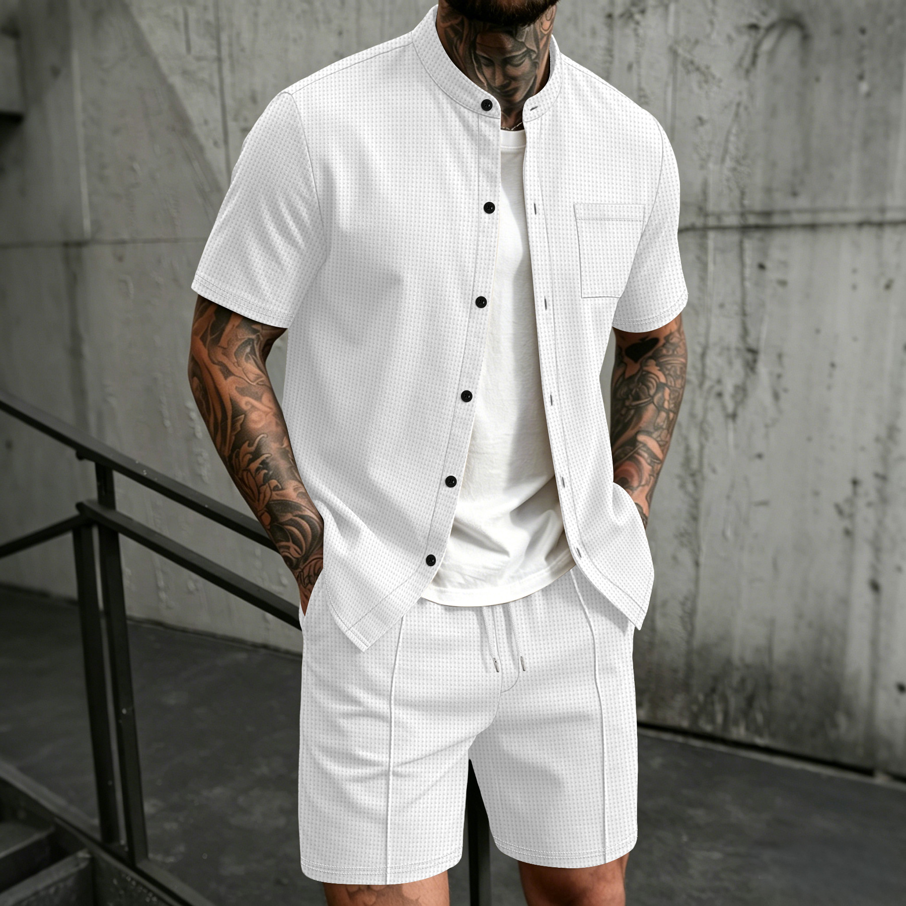 Men's new summer style waffle  - огляд і ціна Summer Clothing Haul