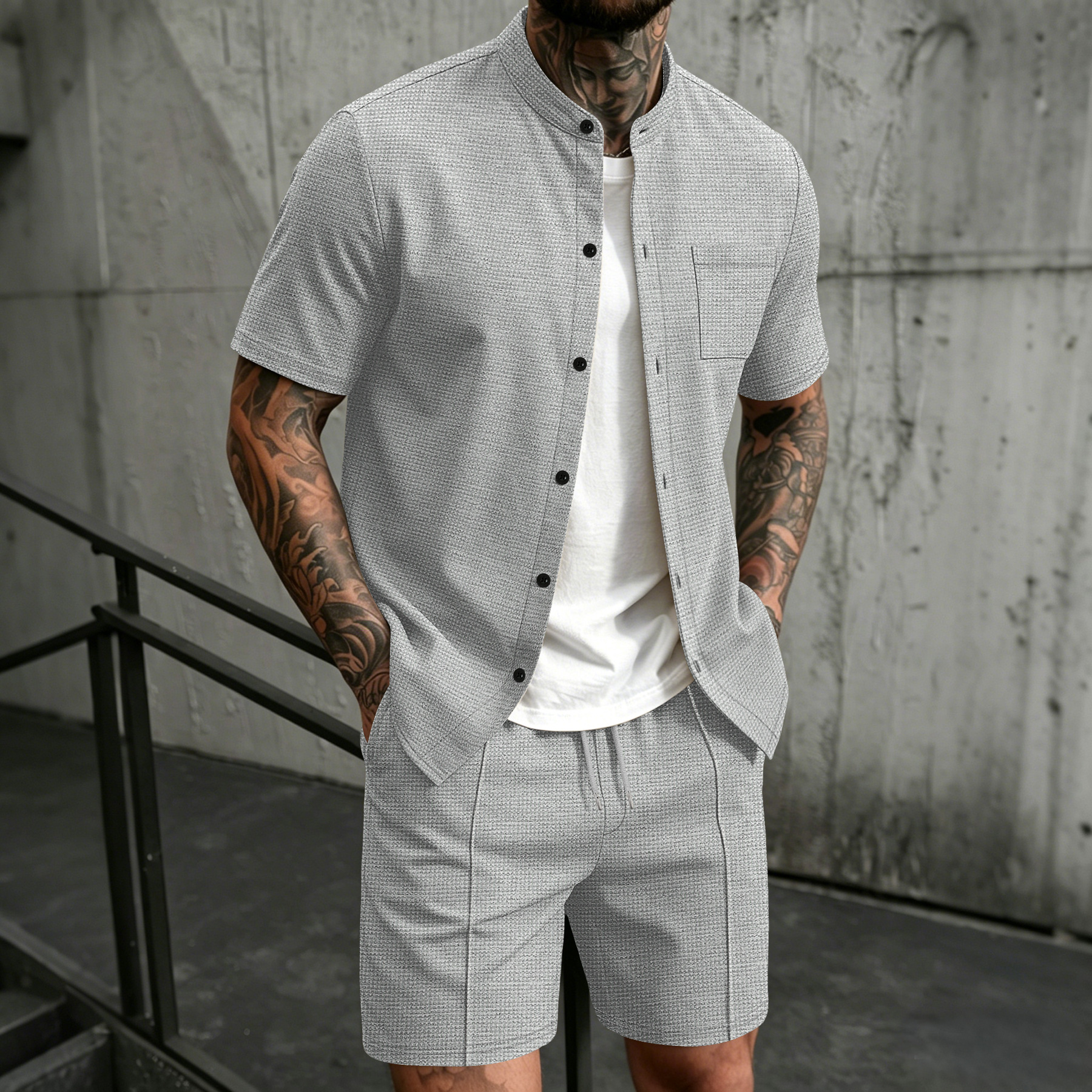 Men's new summer style waffle  - огляд і ціна Summer Clothing Haul