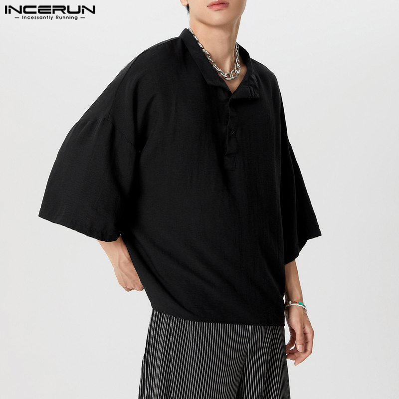 INCERUN Men Shirt Solid Color  - огляд і ціна Summer Clothing Colors 2026