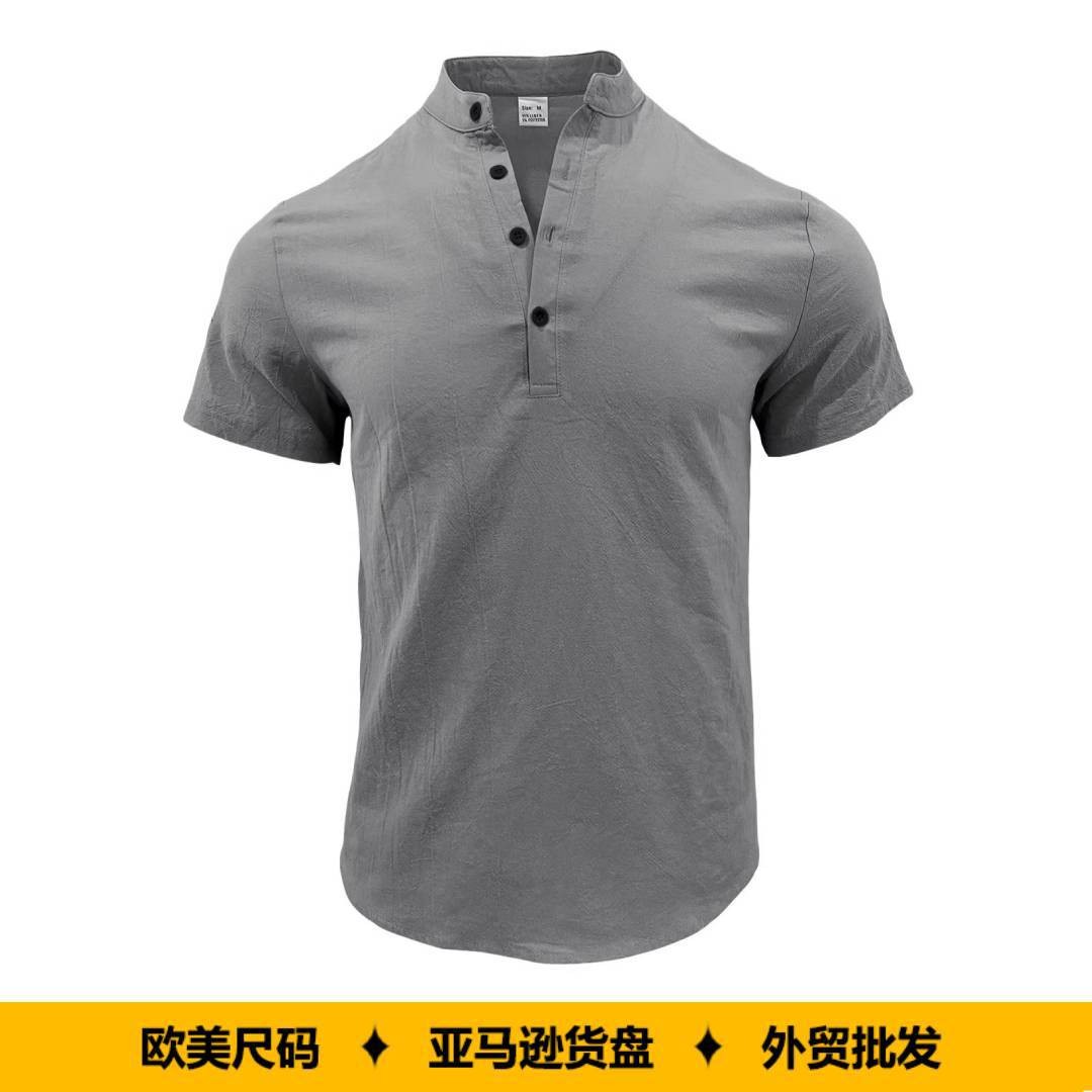 Men Shirt Mens Linen Loose Fit - огляд і ціна Summer Clothing Men Linen