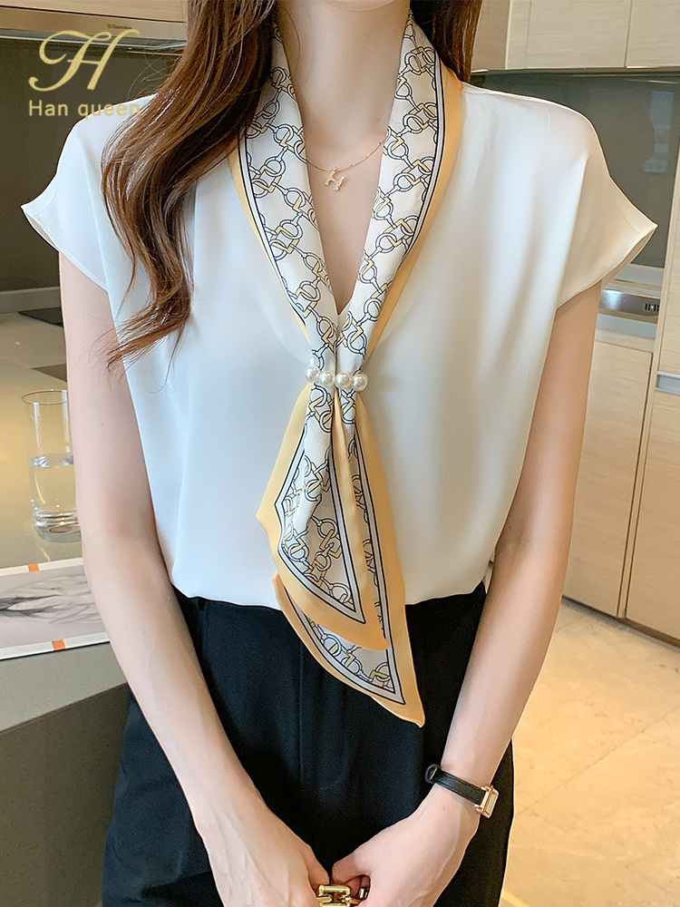 Lace-Up Tops Casual Korean OL  - огляд і ціна Summer Clothing H&M