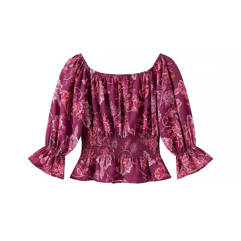 Women's Fashion Printed Off-Sh - огляд і ціна Off Shoulder Blouse