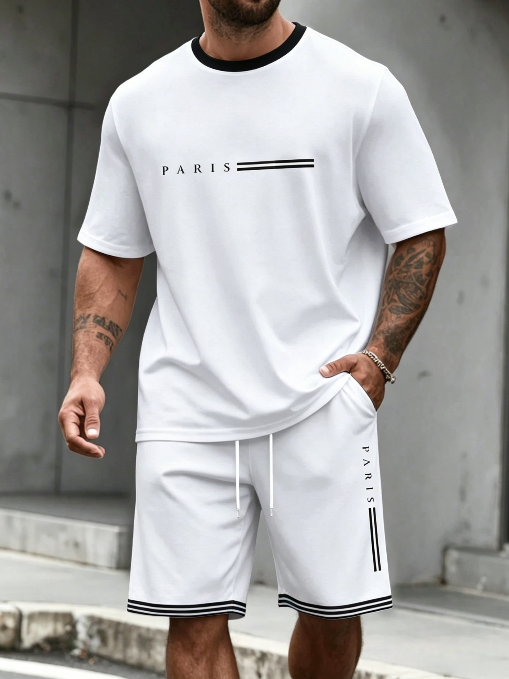Men's Tracksuit 2 Piece ​O-nec - огляд і ціна Summer Clothing Plus Size