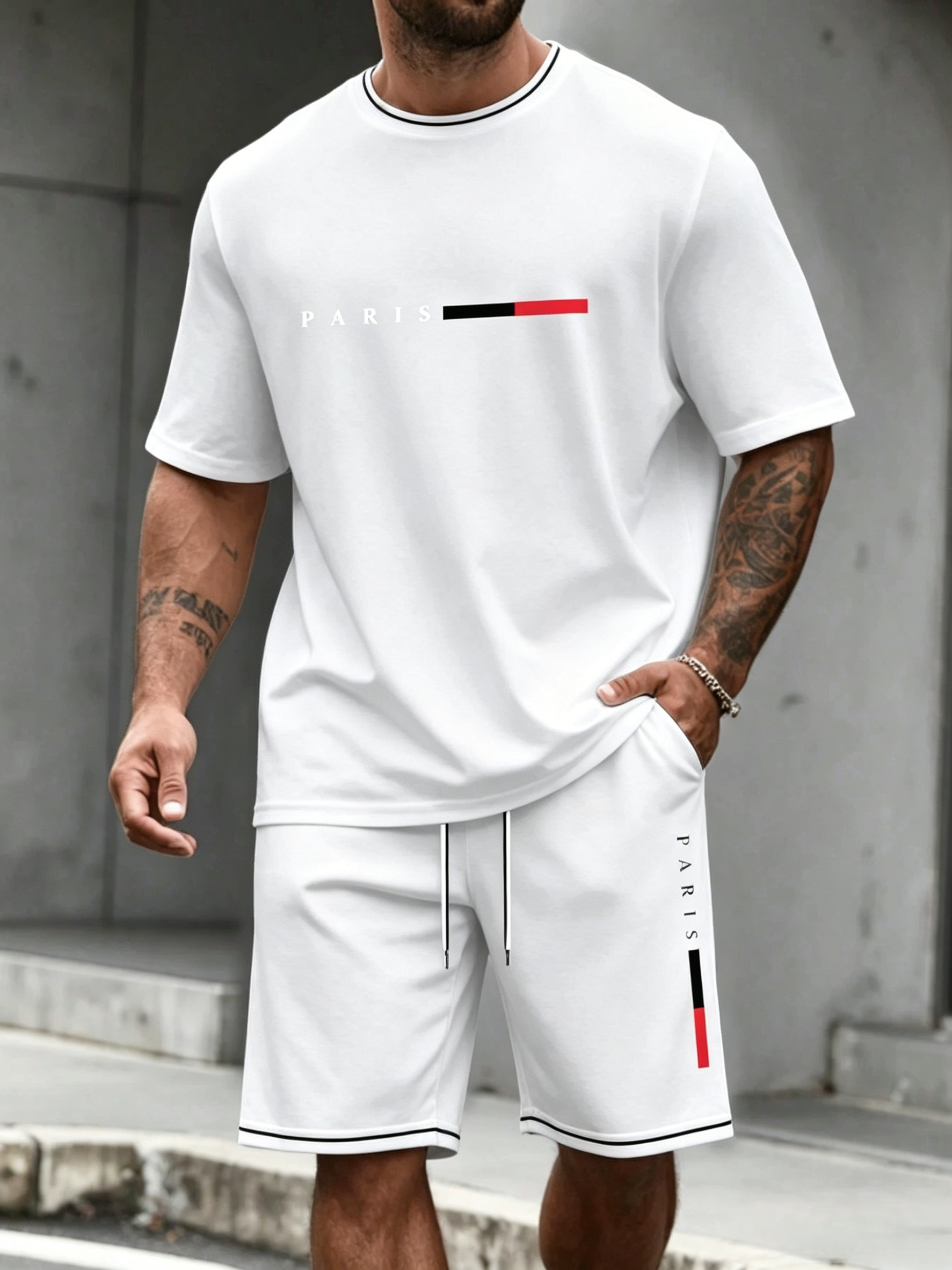 Men's Tracksuit 2 Piece ​O-nec - огляд і ціна Summer Clothing Plus Size