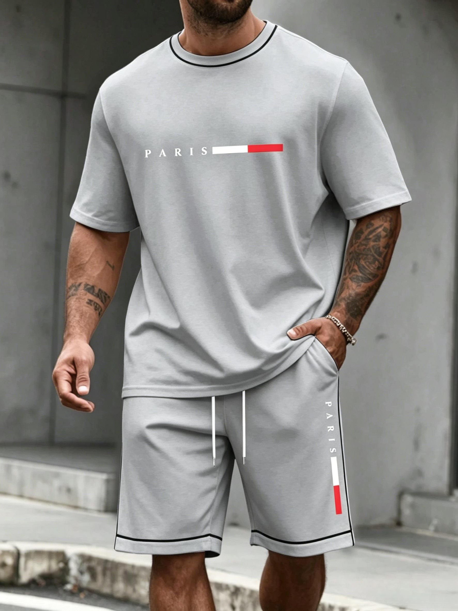Men's Tracksuit 2 Piece ​O-nec - огляд і ціна Summer Clothing Plus Size