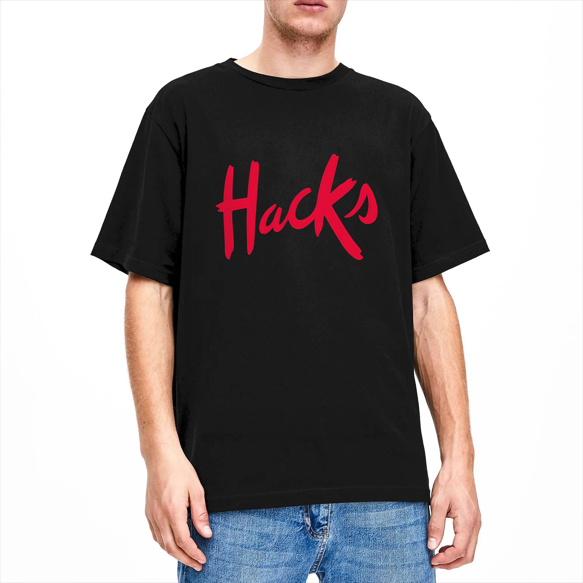 Hacks logo Cotton T Shirt For  - огляд і ціна Summer Clothing Hacks