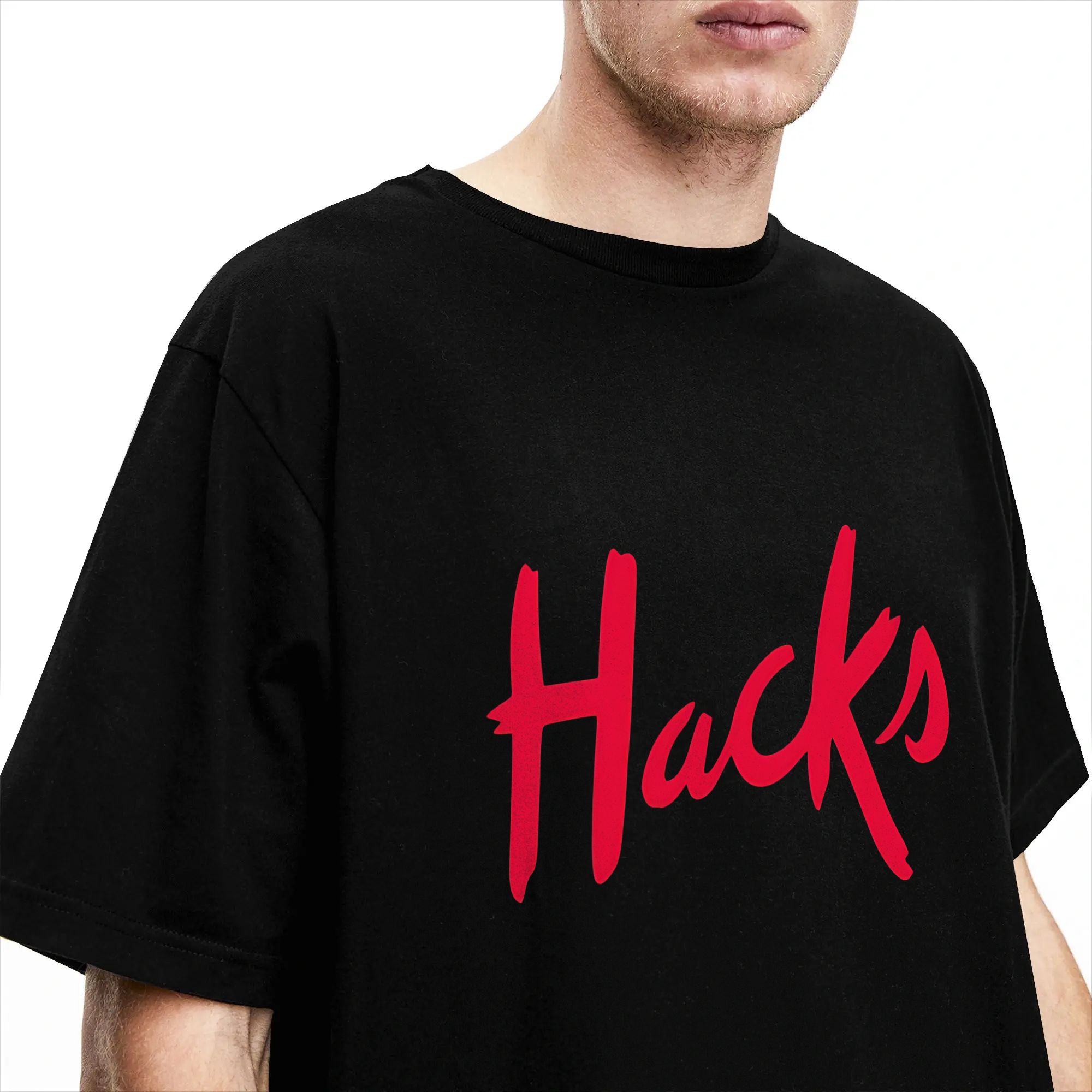 Hacks logo Cotton T Shirt For  - огляд і ціна Summer Clothing Hacks