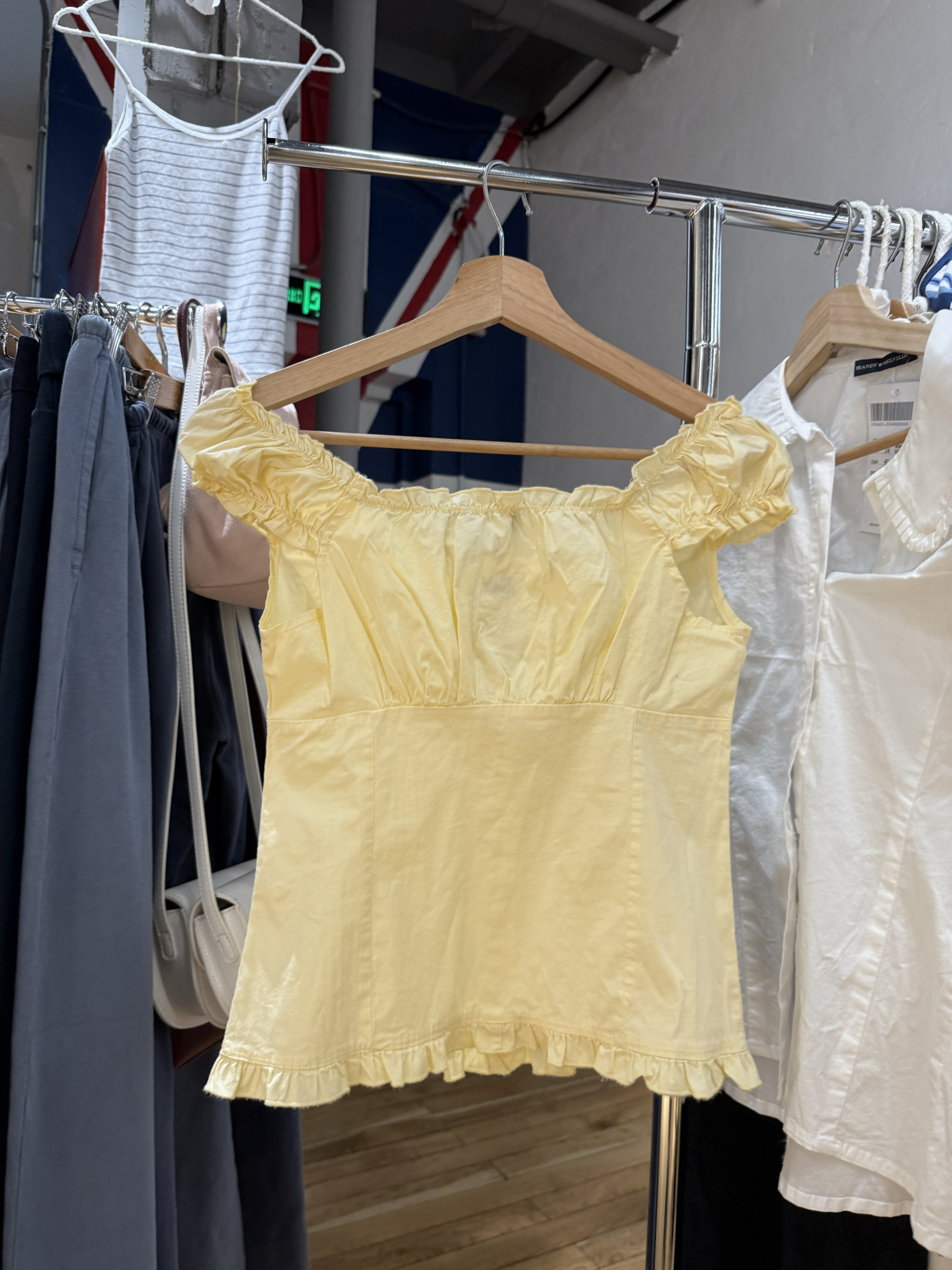 Yellow Slim Pleated Blouse T-s - огляд і ціна Yellow Summer Clothing