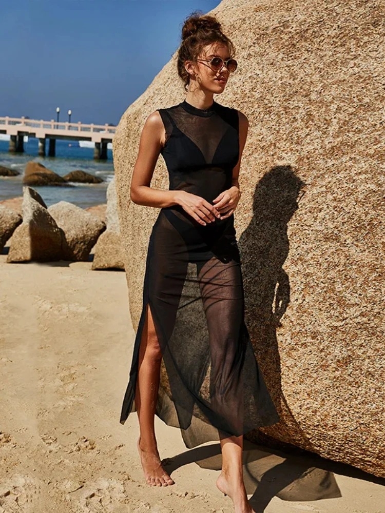 See Through Mesh Long Dresses  - огляд і ціна Summer Gauze Clothing