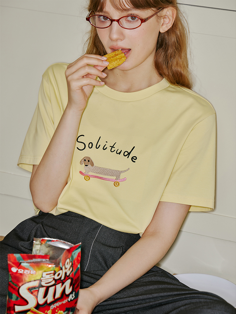 FSLE Women Printed T-Shirt Sum - огляд і ціна Yellow Summer Clothing