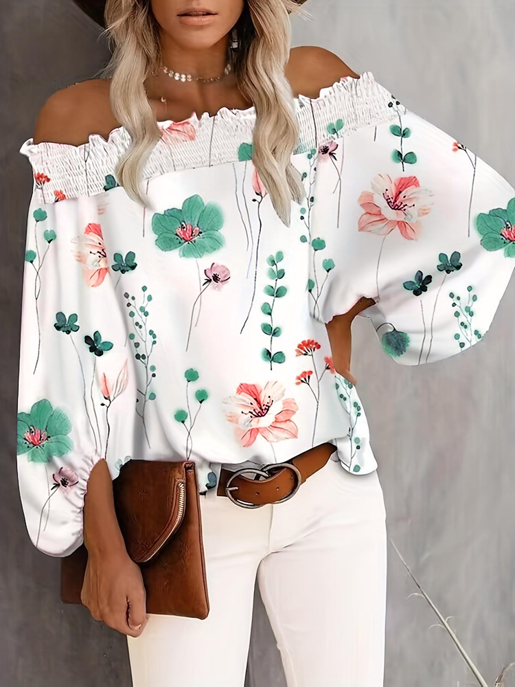 Plus Size New Women's Casual F - огляд і ціна Off Shoulder Blouse