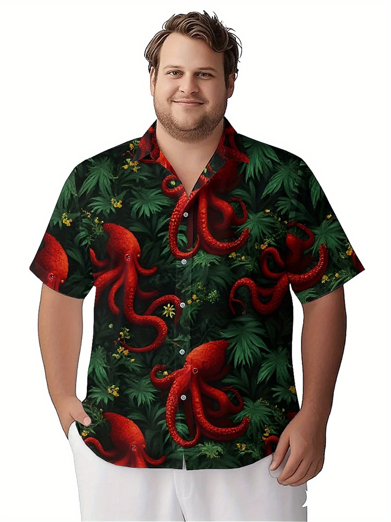 Men's Plus Size Hawaiian Shirt - огляд і ціна Summer Clothing Plus Size