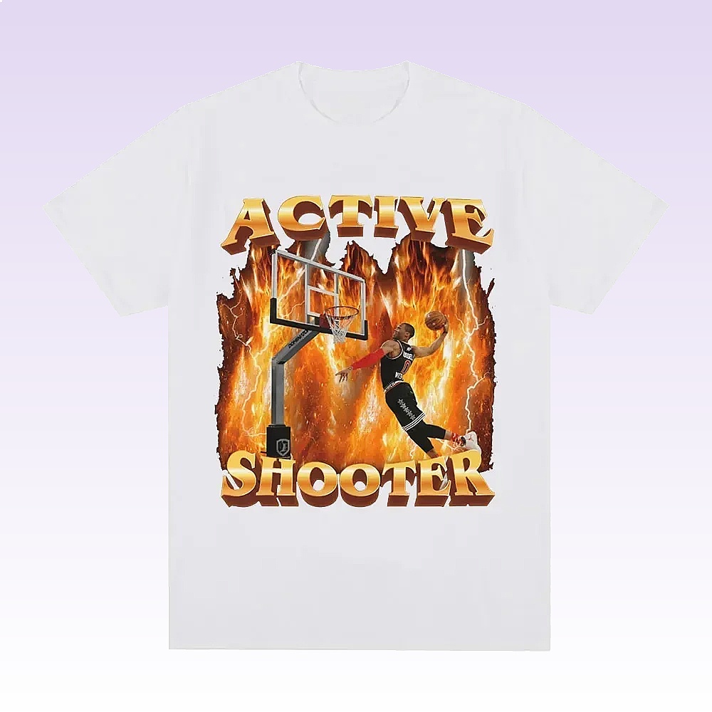 Active Shooter Funny Meme Grap - огляд і ціна Summer Clothing Cheap