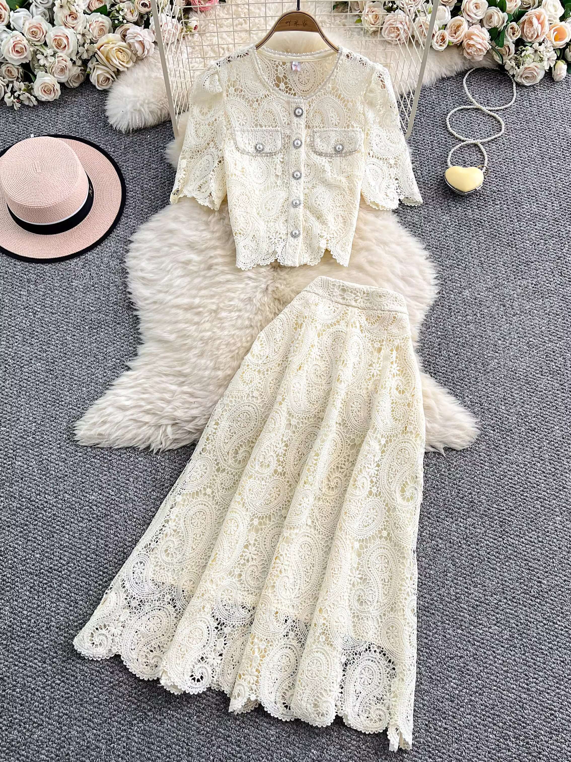 Elegant Pearl Long Dress Suits - огляд і ціна Summer Clothing Women Sale