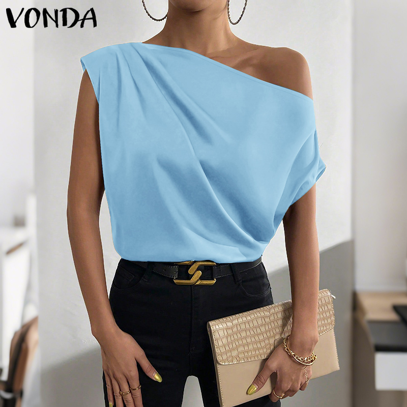Plus Size 5XL VONDA Women Blou - огляд і ціна Off Shoulder Blouse
