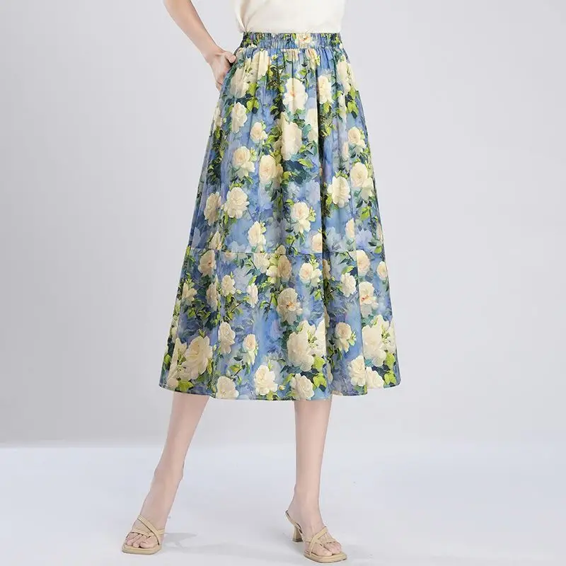 Midi Skirts for Women Floral A - огляд і ціна Summer Clothing Cheap
