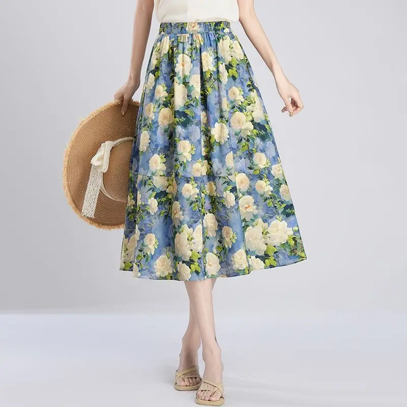 Midi Skirts for Women Floral A - огляд і ціна Summer Clothing Cheap
