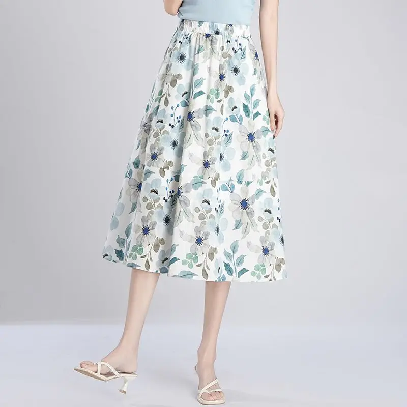 Midi Skirts for Women Floral A - огляд і ціна Summer Clothing Cheap