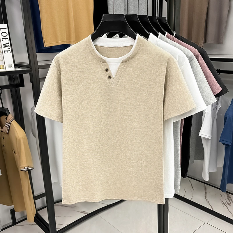 Men's Minimalist Henley Neck T - огляд і ціна Summer Clothing Types