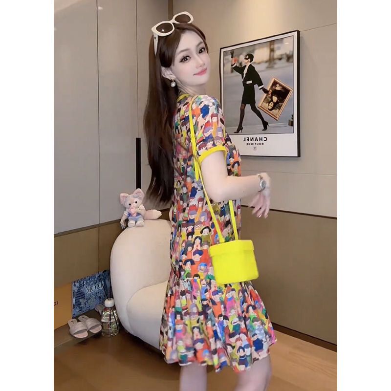 Fashion O-Neck Spliced Printed - огляд і ціна Summer Clothing Young Women