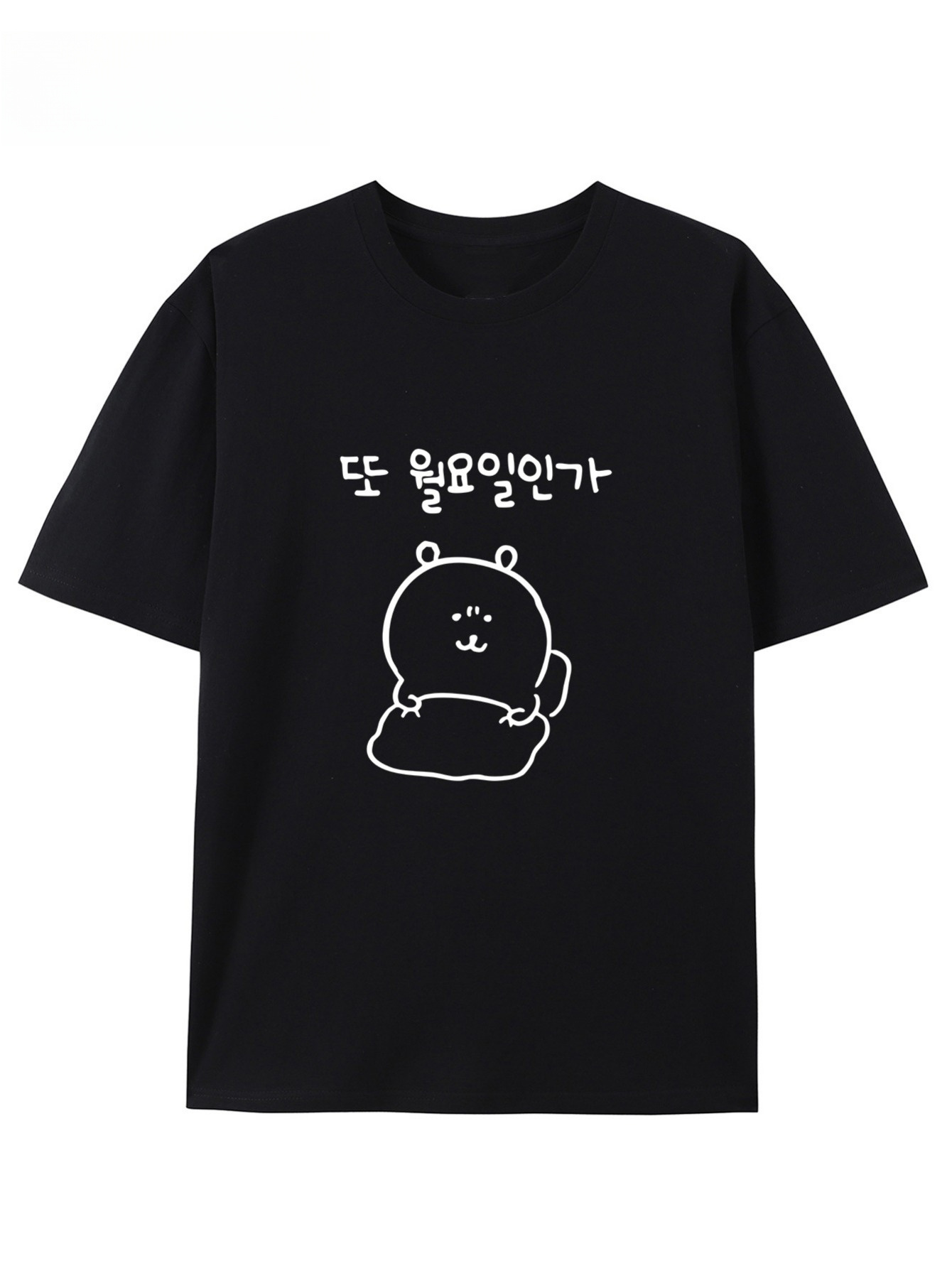 Cute Cartoon Print Round Neck  - огляд і ціна Summer Clothing Cheap