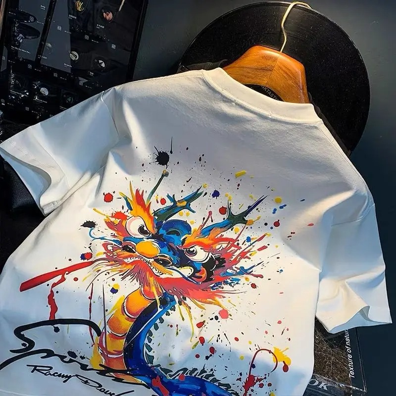 100℅ Cotton T Shirt for Men Wh - огляд і ціна Summer Clothing Cheap