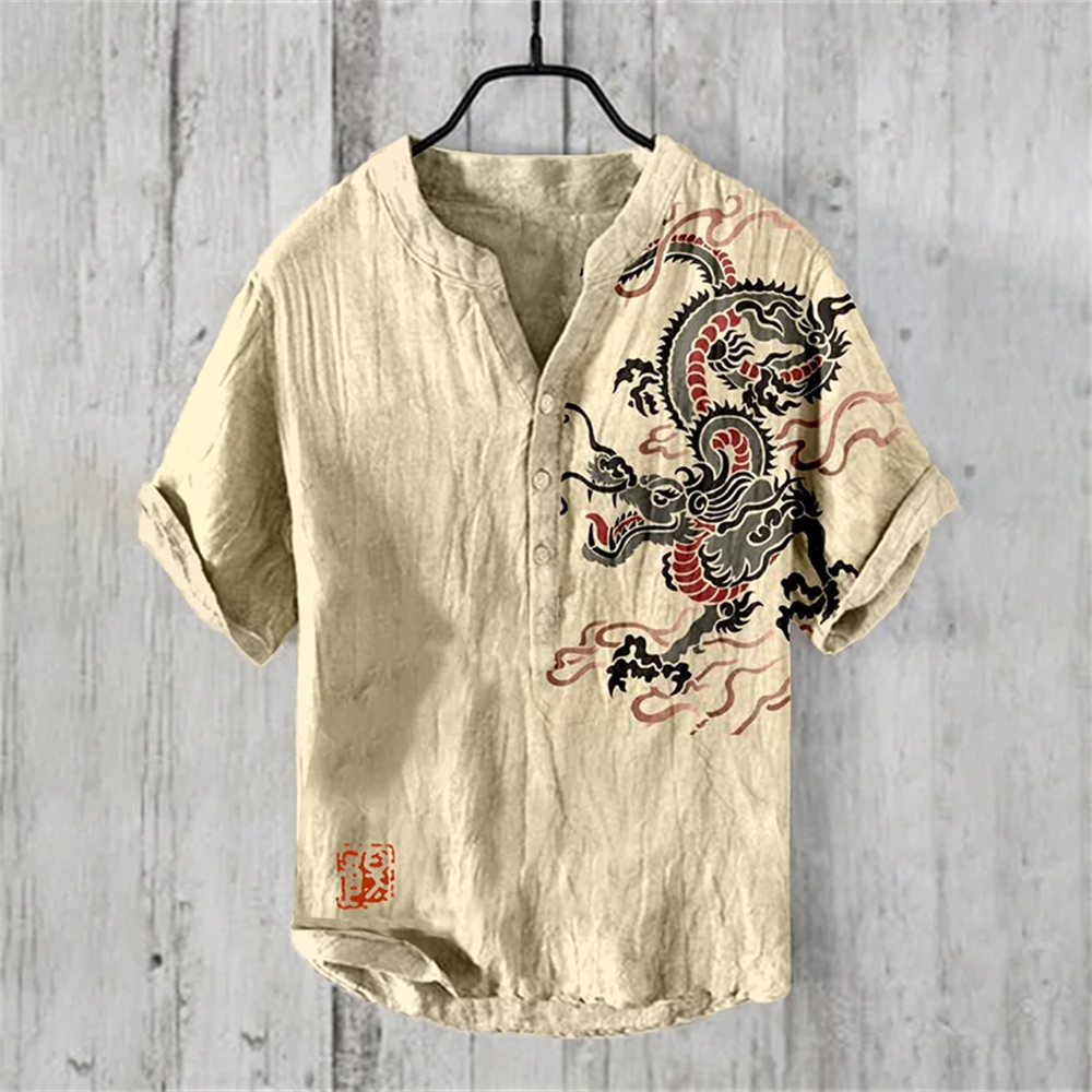Men's short-sleeved POLO shirt - огляд і ціна Summer Clothing Men Linen