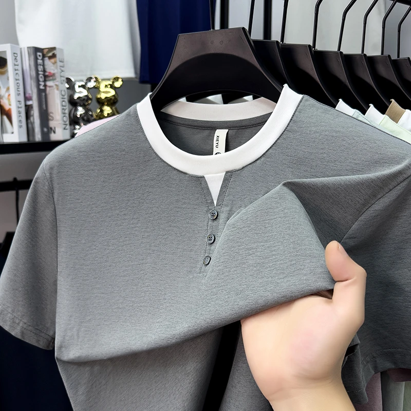 Mens Short Sleeve Henley Neck  - огляд і ціна Summer Clothing Types