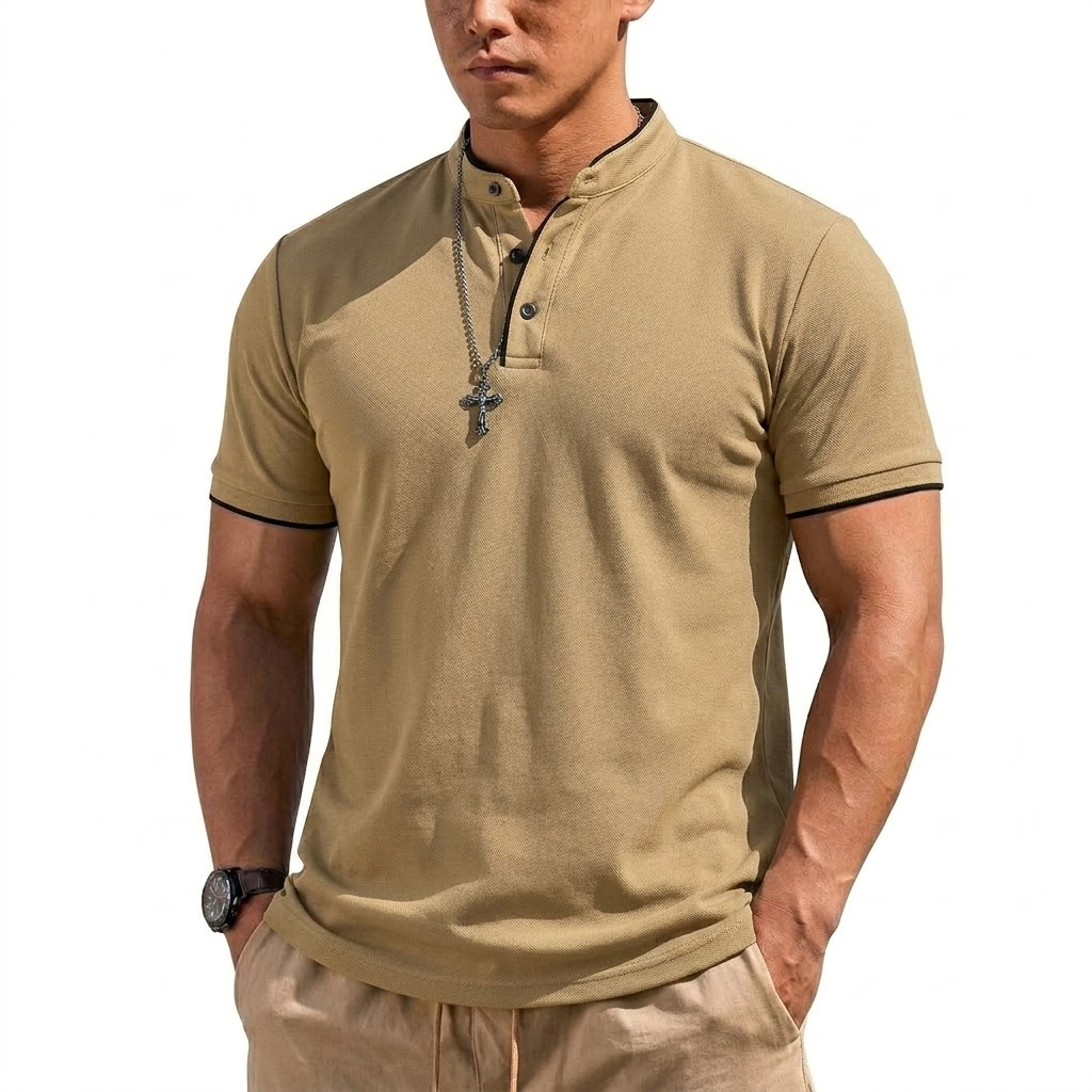 Summer Short Sleeve Henley Shi - огляд і ціна Summer Clothing Types