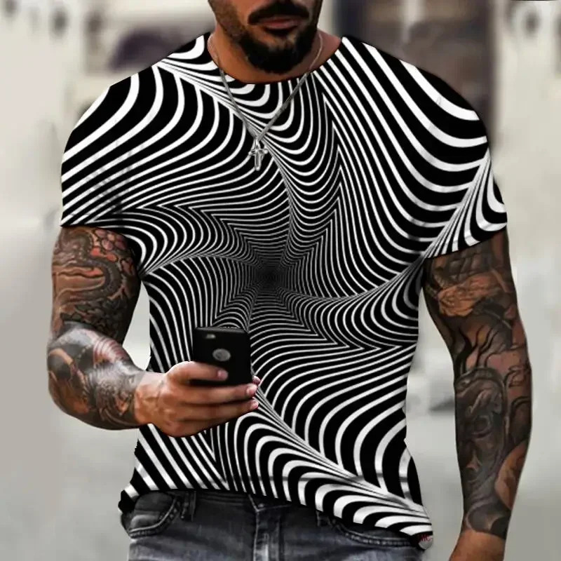 Men's 3D printed T-shirt, over - огляд і ціна Summer Clothing Affordable