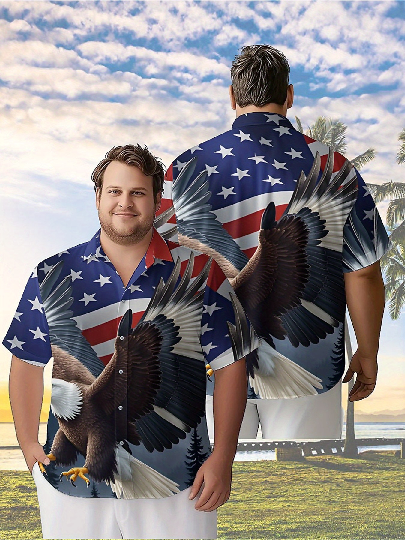 Men's Plus Size Hawaiian Shirt - огляд і ціна Summer Clothing Plus Size