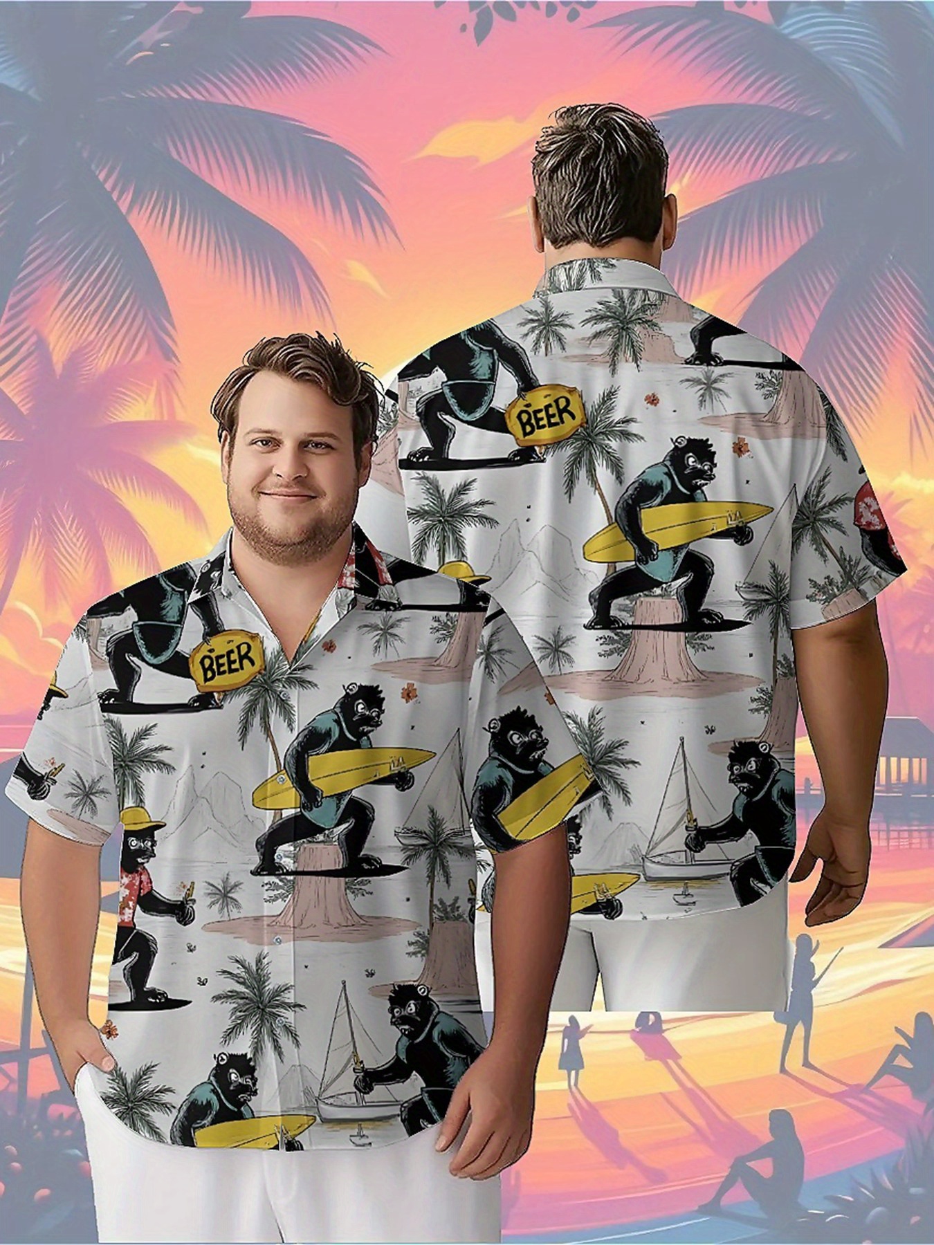 Men's Plus Size Hawaiian Shirt - огляд і ціна Summer Clothing Plus Size
