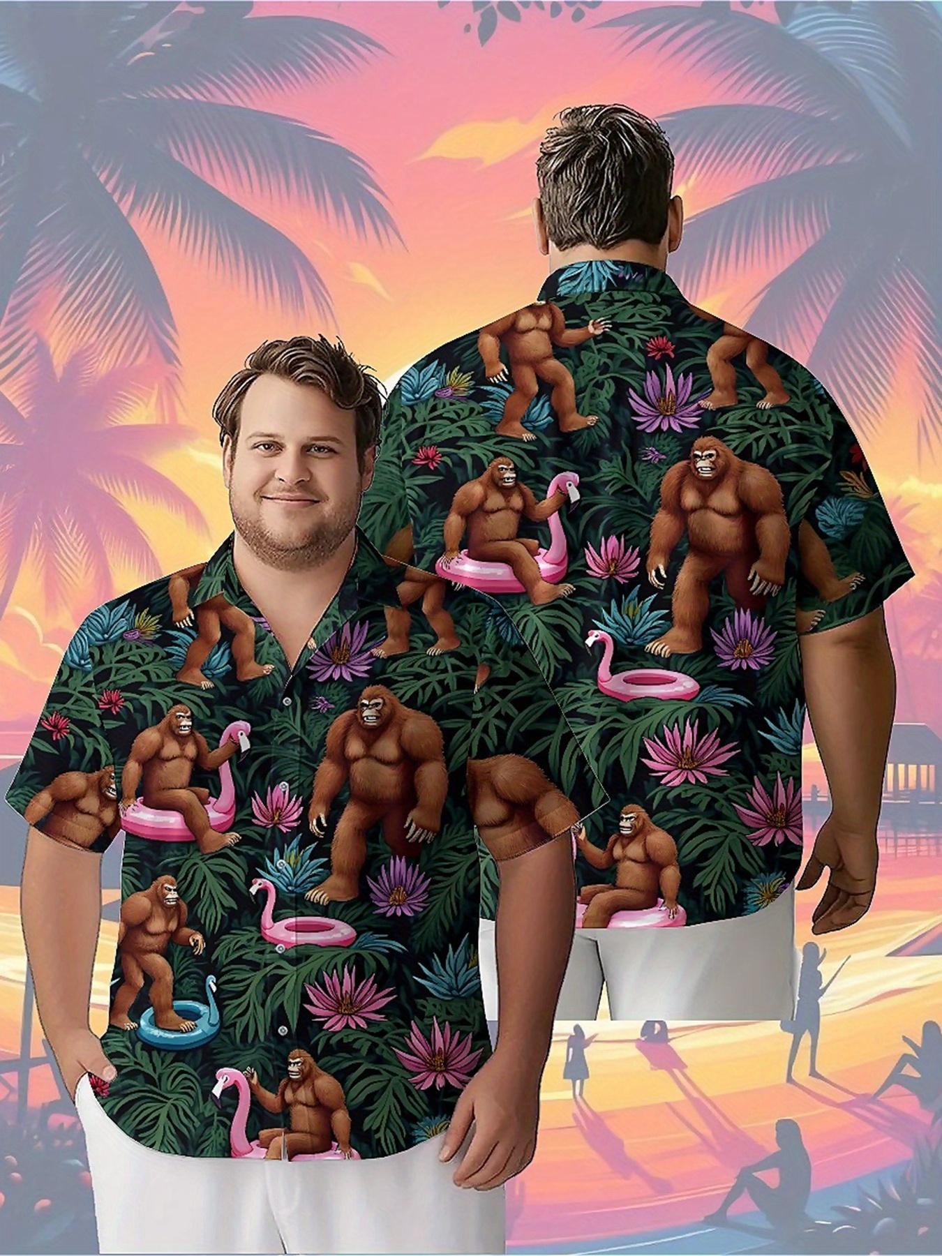 Men's Plus Size Hawaiian Shirt - огляд і ціна Summer Clothing Plus Size