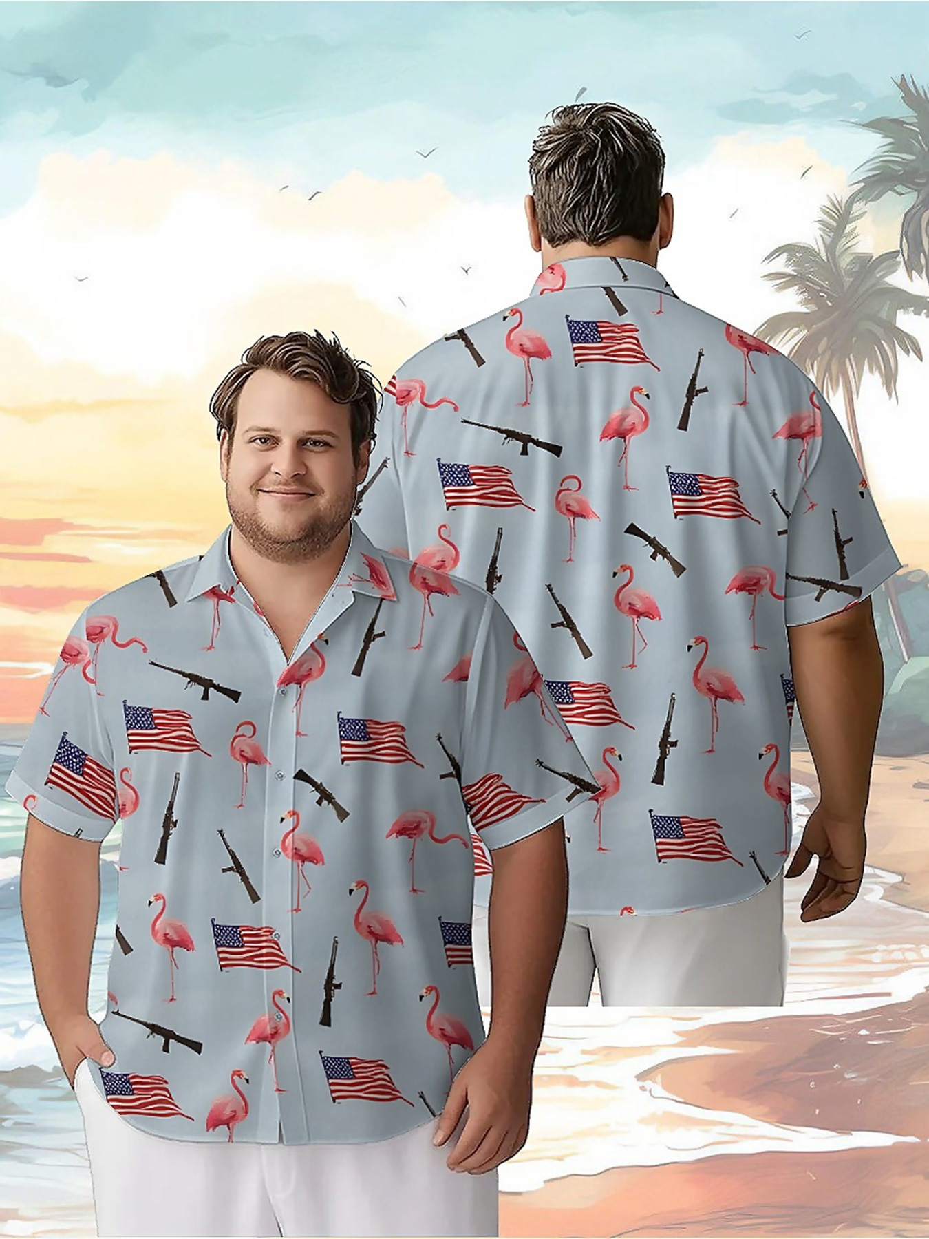 Men's Plus Size Hawaiian Shirt - огляд і ціна Summer Clothing Plus Size