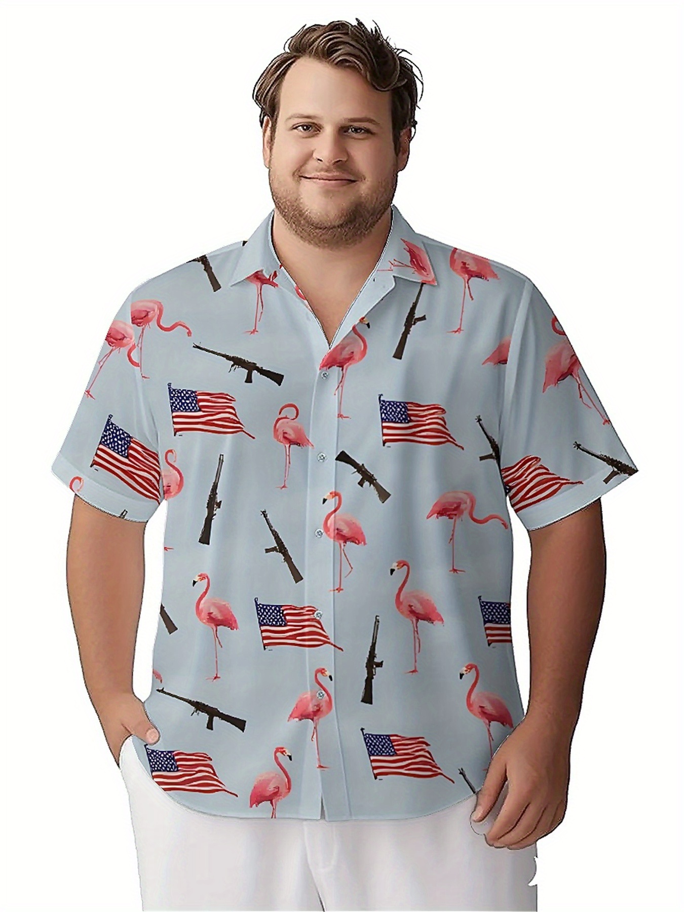 Men's Plus Size Hawaiian Shirt - огляд і ціна Summer Clothing Plus Size